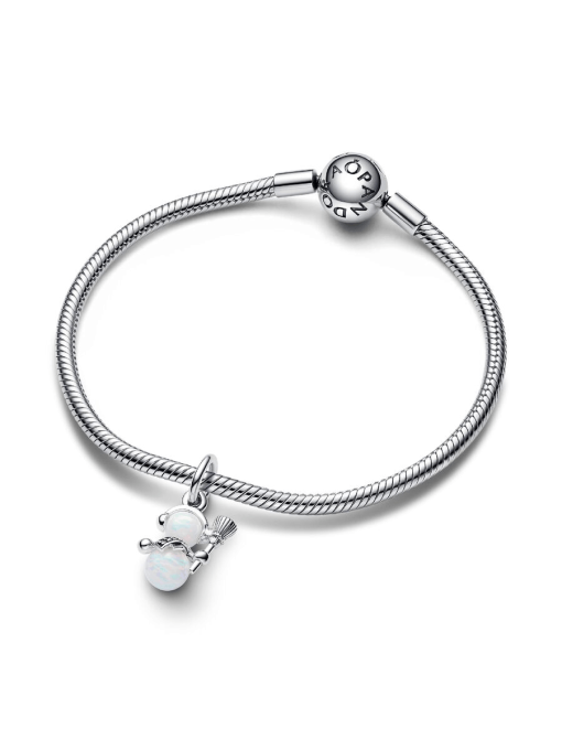 Opalescent Snowman Dangle Charm - Image 5