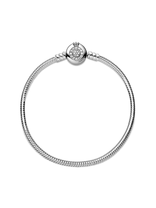 Pandora Moments Sparkling Crown O Snake Chain Bracelet - Image 5