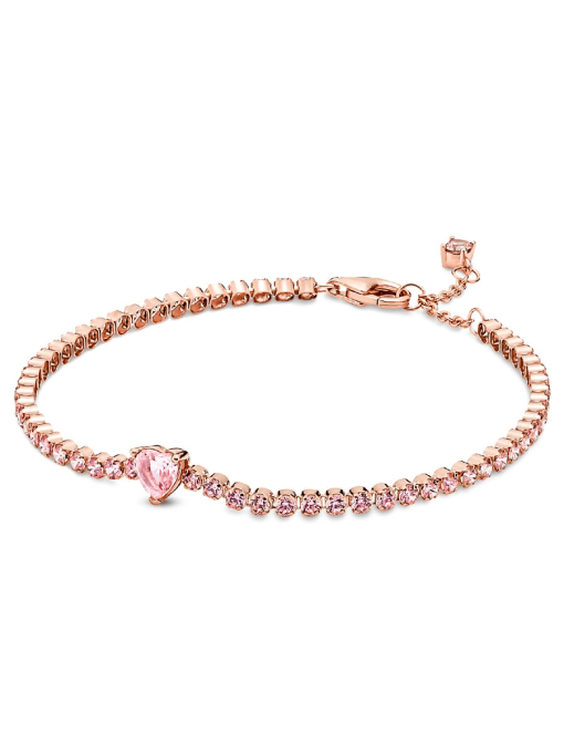 Sparkling Heart Tennis Bracelet - Image 2