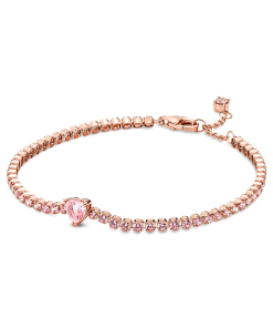 Sparkling Heart Tennis Bracelet