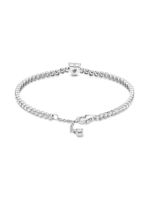 Sparkling Heart Tennis Bracelet - Image 4