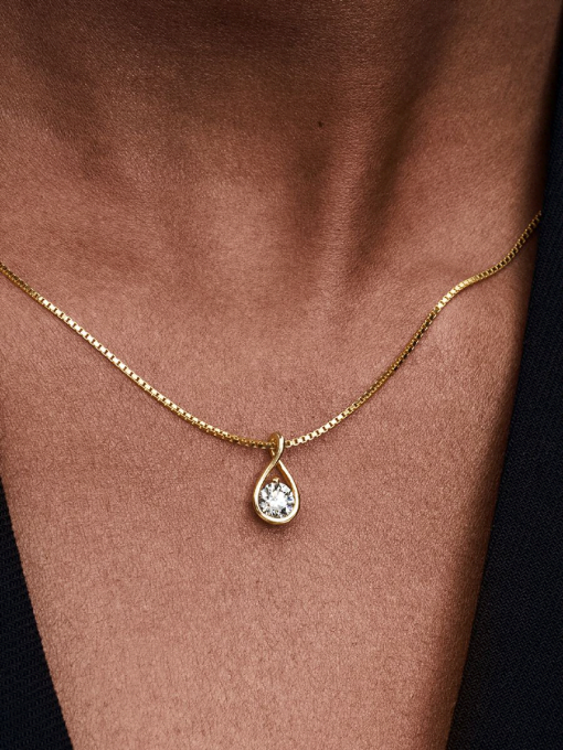 Pandora Infinite 14k Gold Lab-grown Diamond Pendant Necklace - Image 2