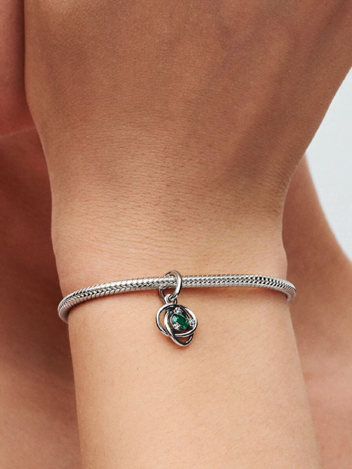 Green Eternity Circle Dangle Charm - Image 2
