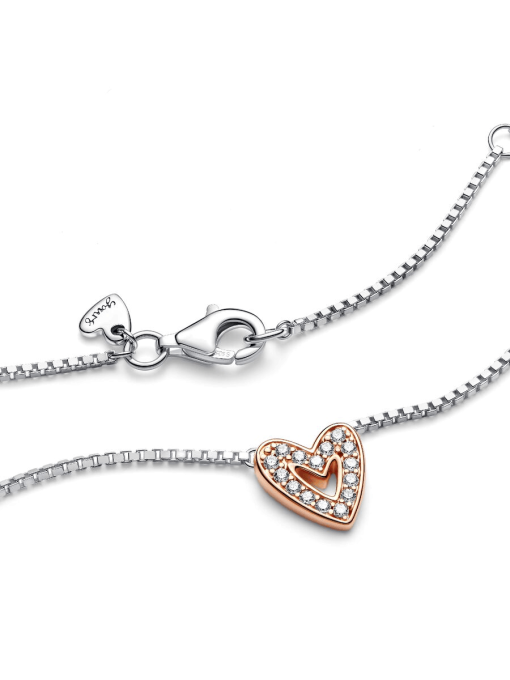 Sparkling Freehand Heart Necklace - Image 7