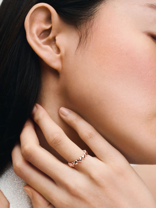 Row of Hearts Ring - Image 4