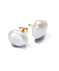 Baroque Treated Freshwater Cultured Pearl Stud Earrings