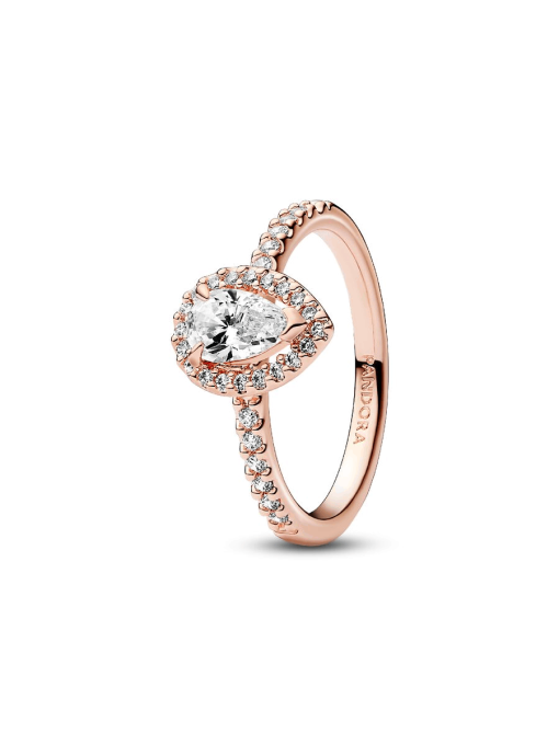 Sparkling Pear Halo Ring - Image 3