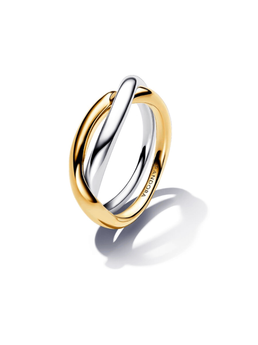 Two-tone Entwined Bands Ring