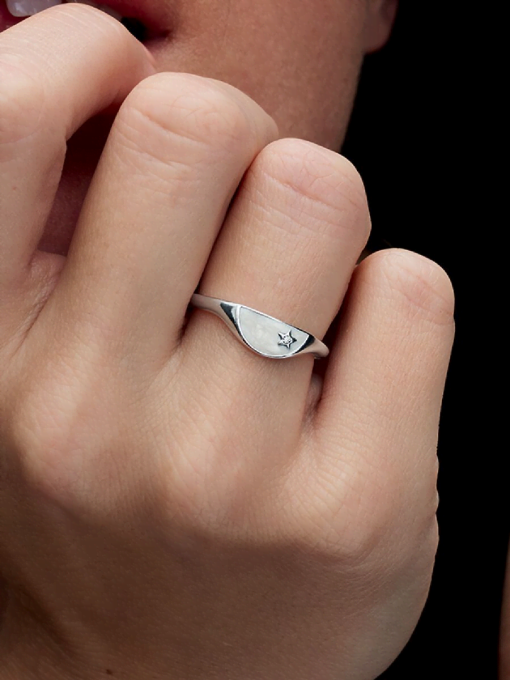 Pandora ME Halved Enamel Signet Ring - Image 2