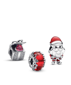 Santas Coming to Town Charm Trio