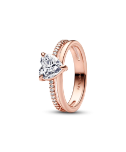 Double Band Heart Ring