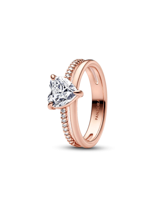 Double Band Heart Ring