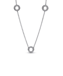 Pave Circles Chain Necklace