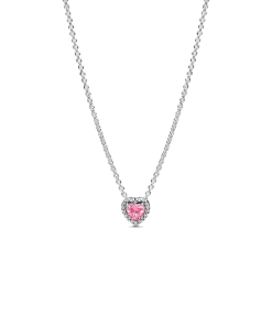 Pink Elevated Heart Necklace