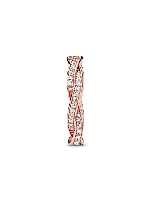 Sparkling Twisted Lines Ring - Image 7
