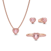 Rose Gold Heart to Heart Set