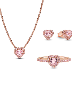 Rose Gold Heart to Heart Set