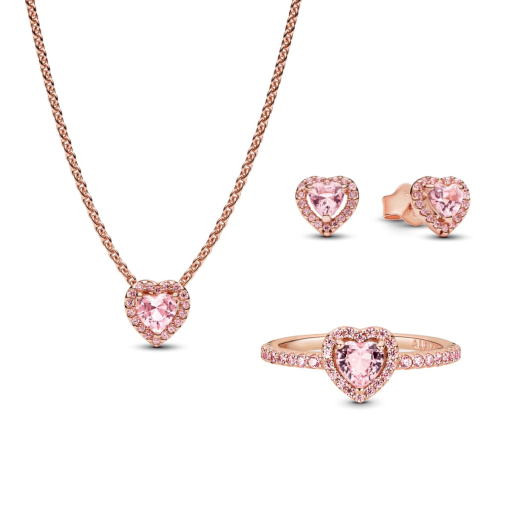 Rose Gold Heart to Heart Set