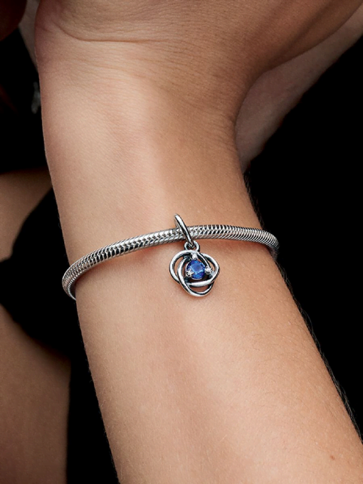 Blue Eternity Circle Dangle Charm - Image 2