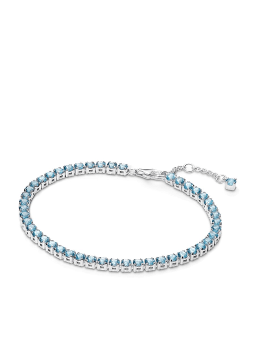 Sparkling Light Blue Tennis Bracelet - Image 3