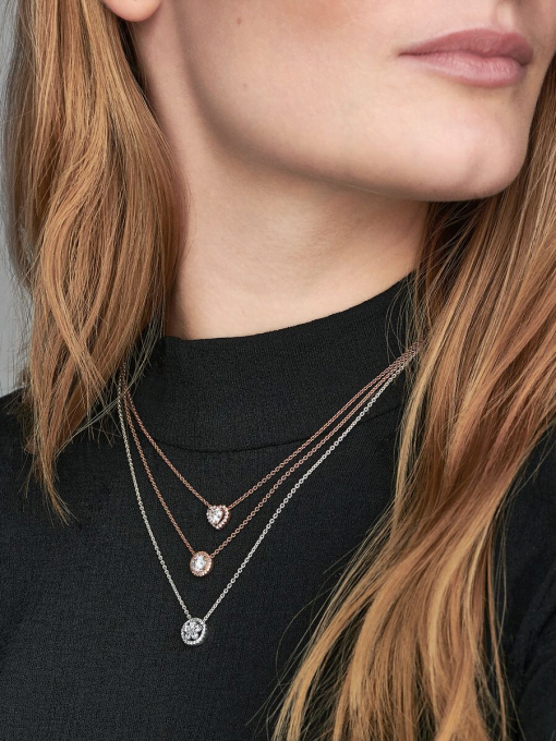 Sparkling Heart Collier Necklace - Image 4