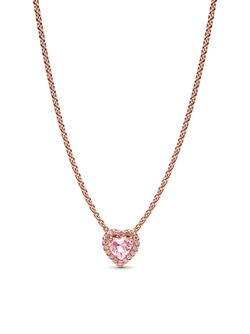 Pink Heart Collier Necklace - Image 2
