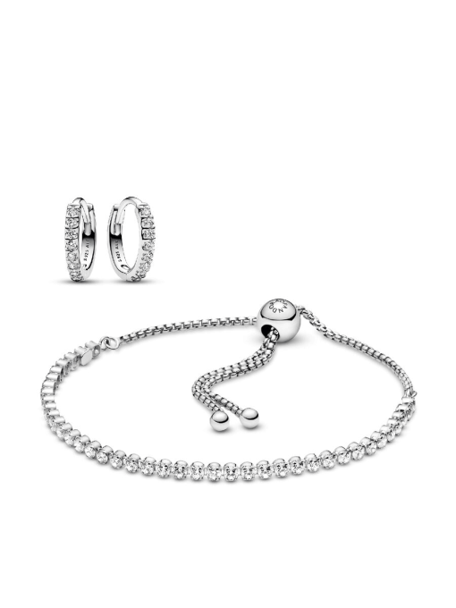 Pandora Timeless Sparkling Tennis Bracelet and Earring Set