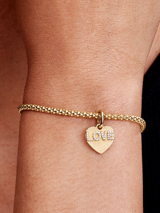 Engravable Love Heart Dangle Charm - Image 2