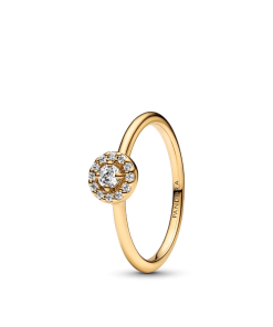 Round Pave Halo Ring