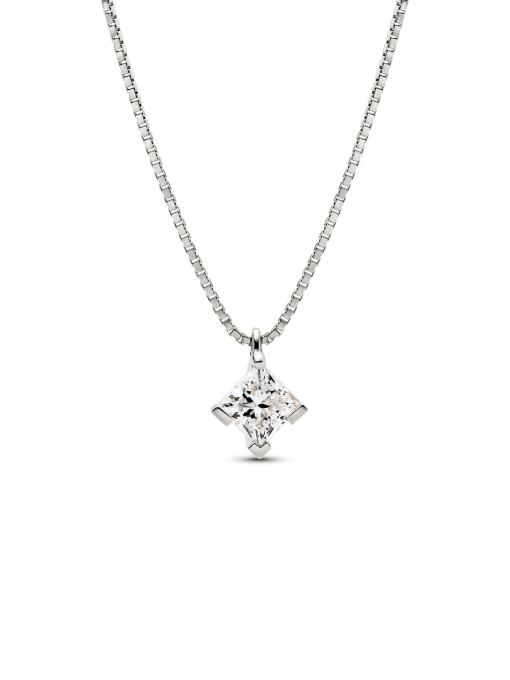 Pandora Nova 14k White Gold Lab-grown Diamond Pendant Necklace - Image 3