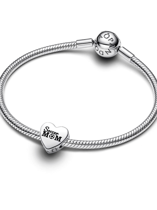Engravable Soccer Mom Heart Charm - Image 3