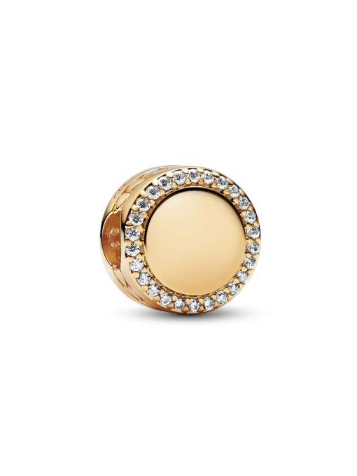 Engravable Sparkling Button Charm