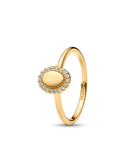 Engravable Oval Halo Ring