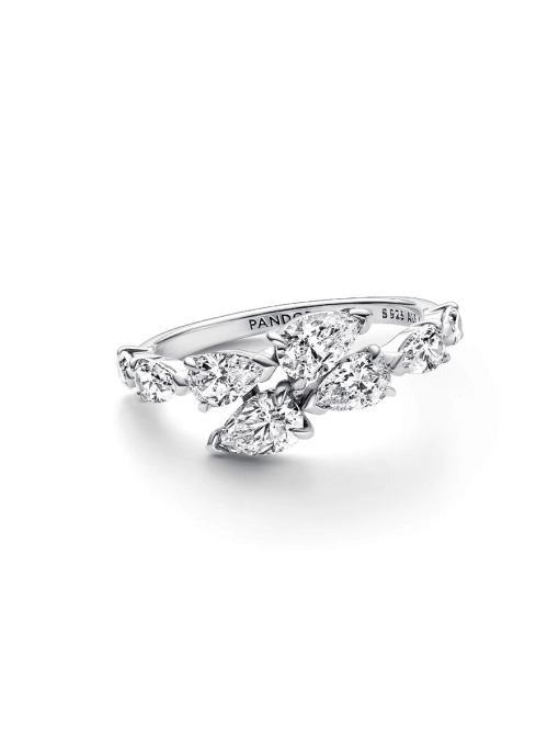 Sparkling Overlapping Band Ring - Image 5