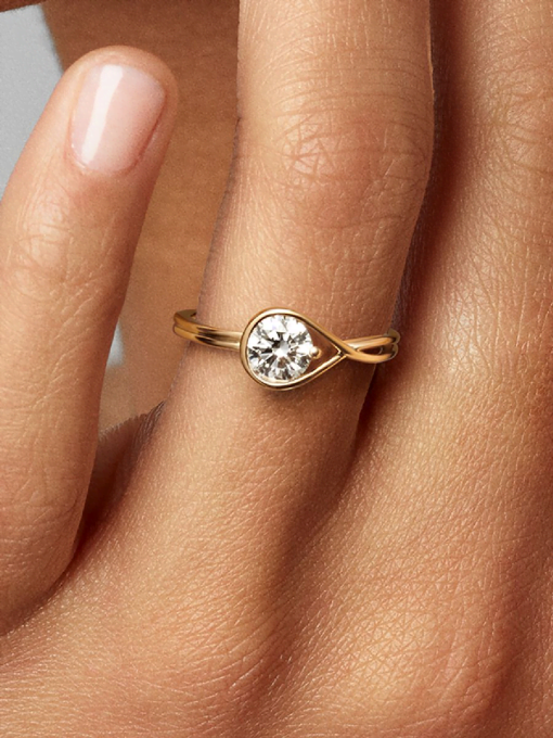 FINAL SALE - Pandora Infinite 14k Gold Lab-grown Diamond Ring - Image 2