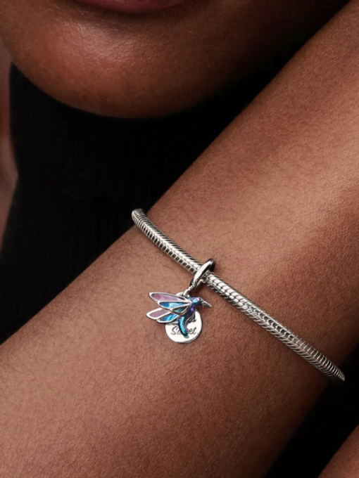 Hummingbird Double Dangle Charm - Image 2