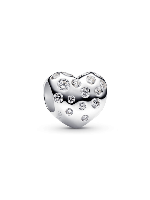 Pandora Sterling Silver Lab-grown Diamond Heart Charm