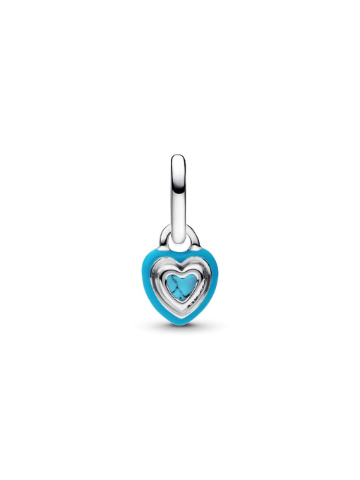 Turquoise-colored Heart Mini Dangle Charm - Image 7