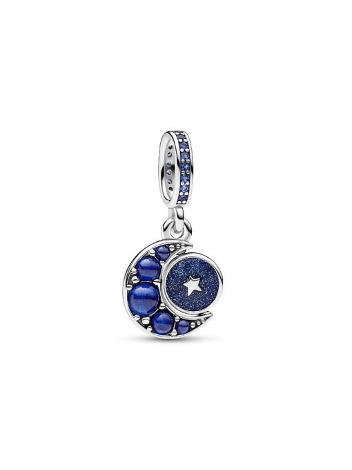 Sparkling Moon Spinning Dangle Charm