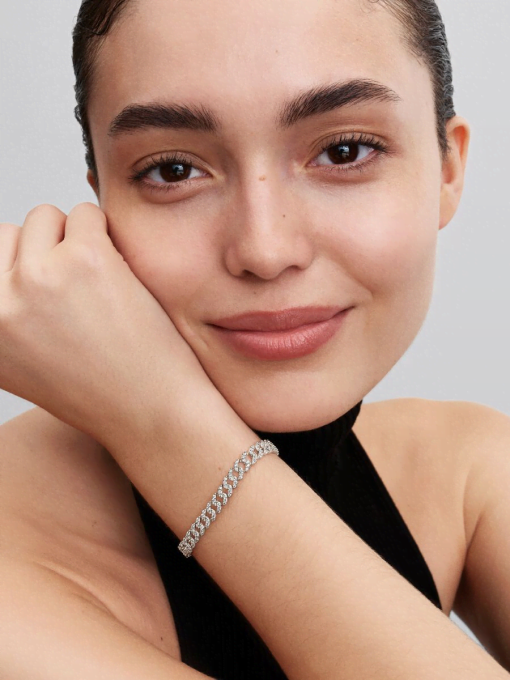 Pandora Timeless Pave Cuban Chain Bracelet - Image 4