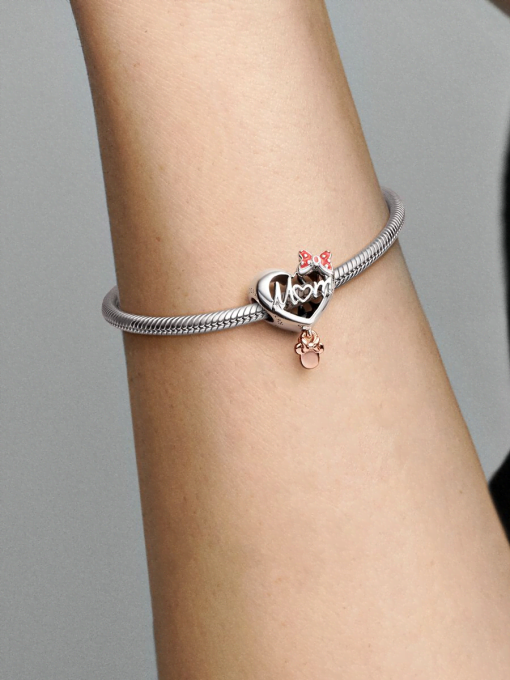 Disney Minnie Mouse Mom Heart Charm - Image 2