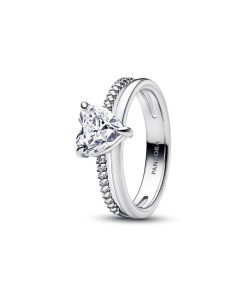Double Band Heart Ring