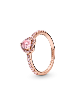 Sparkling Elevated Heart Ring