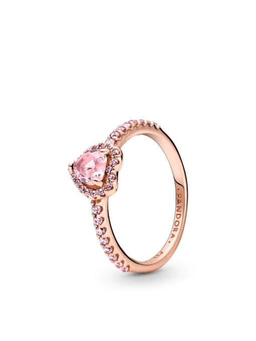 Sparkling Elevated Heart Ring