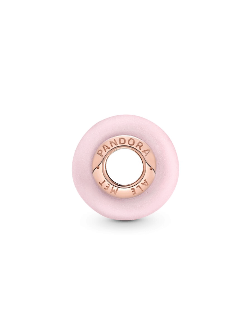 Matte Pink Murano Glass Charm - Image 5