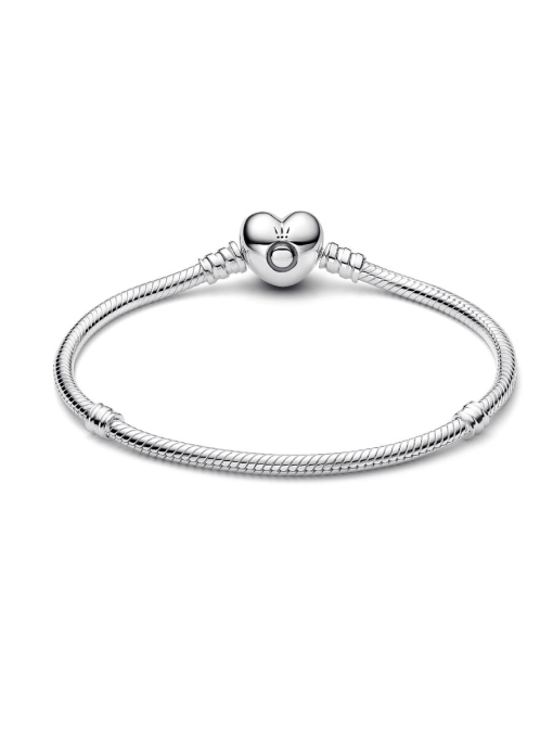 Moments Heart & Snake Chain Bracelet - Image 5