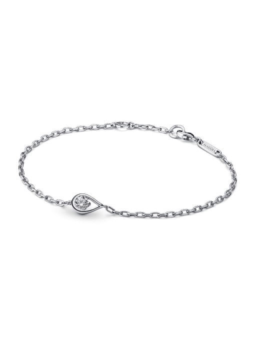 Pandora Infinite Sterling Silver Lab-grown Diamond Chain Bracelet - Image 3
