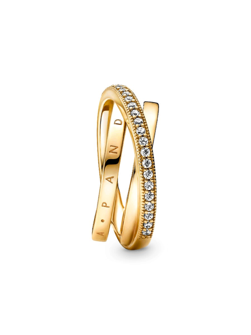 Crossover Pave Triple Band Ring - Image 3