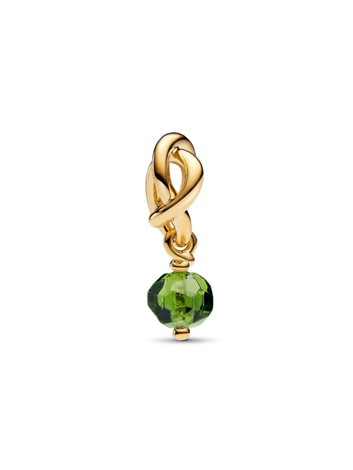 Faceted Spring Green Eternity Circle Dangle Charm - Image 4