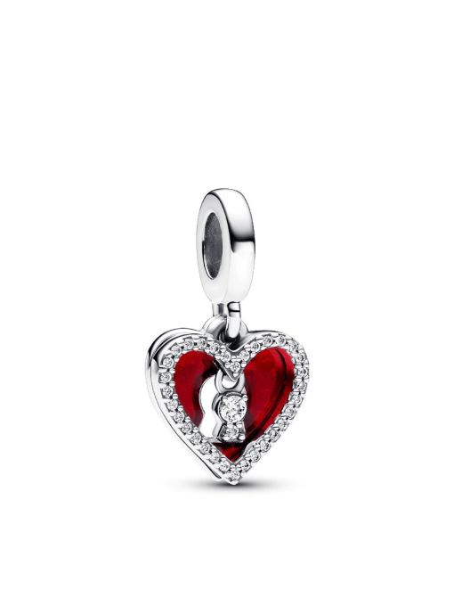 Sparkling Red Heart Dangle Charm Trio - Image 5